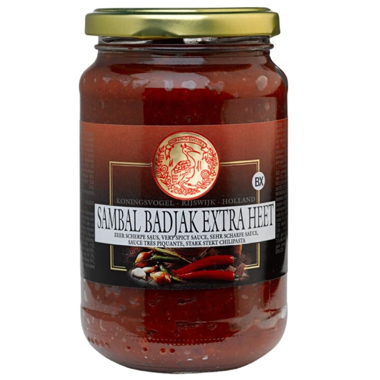 Sambal Badjak Extra Hot Ostra Pasta Chili 750g Indonezyjski Sos Chili KONINGSVOGEL