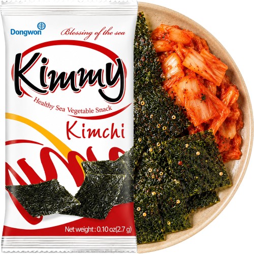 Koreańskie Nori Snacks Przekąska Chrupiące Wodorosty Prażone KimChi 2,7g DONGWON