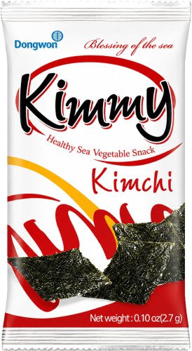 Koreańskie Nori Snacks Przekąska Chrupiące Wodorosty Prażone KimChi 2,7g DONGWON