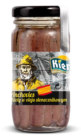 Filety Anchois Anchovies w Oleju Słonecznikowym 100g KIER