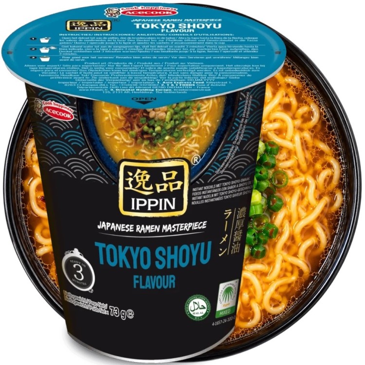 Wietnamska Zupka Błyskawiczna Instant Hakata Tokyo Shoyu Flavour Ramen Kubek Cup 73g ACECOOK