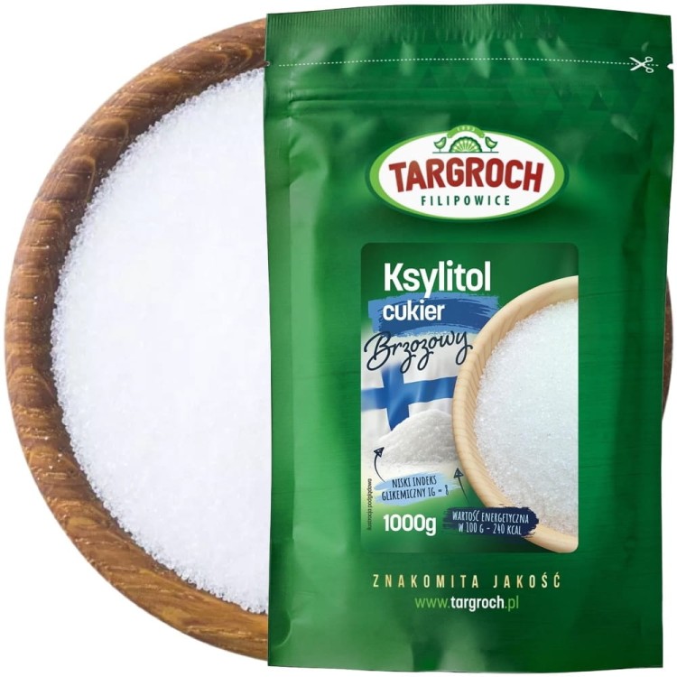 Ksylitol Cukier Brzozowy Fiński Naturalny Zamiennik Cukru 1kg 1000 TARGROCH
