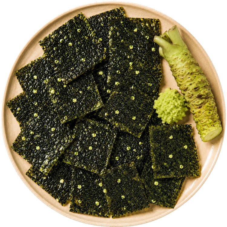Koreańskie Nori Snacks Przekąska Chrupiące Wodorosty Prażone Wasabi 2,7g DONGWON