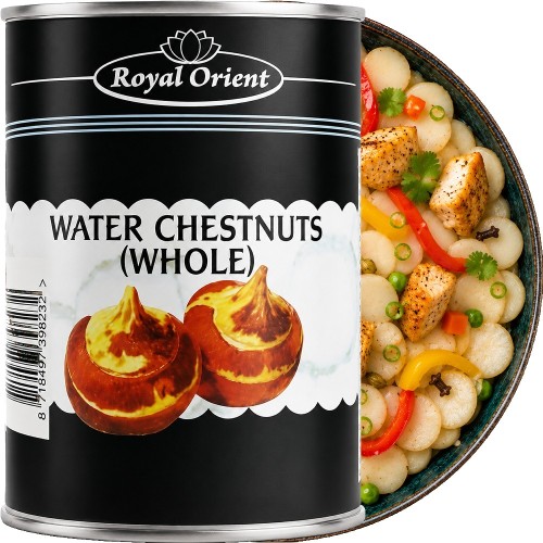 Jadalne Chrupiące Kasztany Wodne w Całości Całe Owoce 567g ROYAL ORIENT