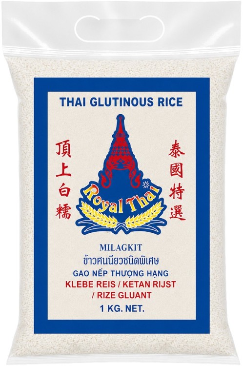 Biały Ryż Kleisty Słodki Do Deserów Azjatyckich Glutinous Rice 1kg 1000g ROYAL THAI RICE