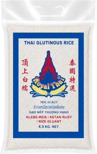 Biały Ryż Kleisty Słodki Do Deserów Azjatyckich Glutinous Rice 4,5kg 4500g ROYAL THAI RICE