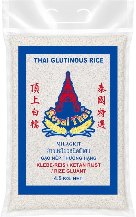 Biały Ryż Kleisty Słodki Do Deserów Azjatyckich Glutinous Rice 4,5kg 4500g ROYAL THAI RICE