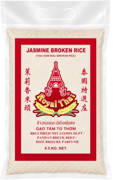 Tajski Ryż Jaśminowy Broken Łamany Sypki Długie Ziarno Aromat Jaśminu 4,5kg 4500g ROYAL THAI RICE
