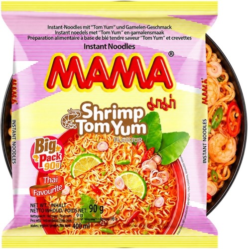 Tajska Zupka Błyskawiczna Makaron Instant Krewetkowa Tom Yum Ostra 90g MAMA