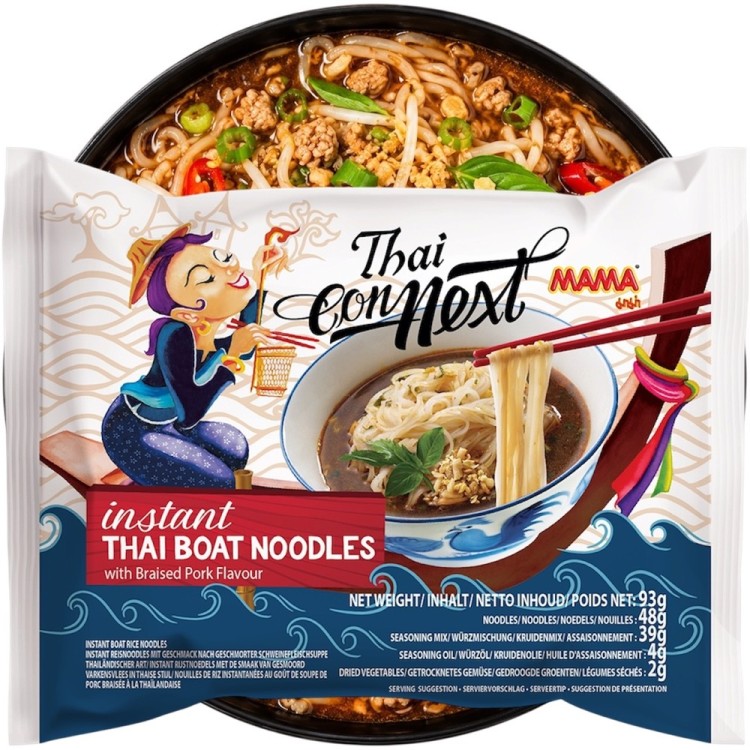 Tajska Zupka Błyskawiczna Makaron Ryżowy Instant Thai Boat Noodles 93g MAMA