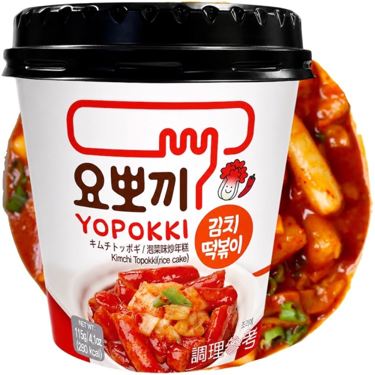 Koreańskie Kluski Ryżowe Topokki w Sosie KimChi YOPOKKI 115g YOUNG POONG