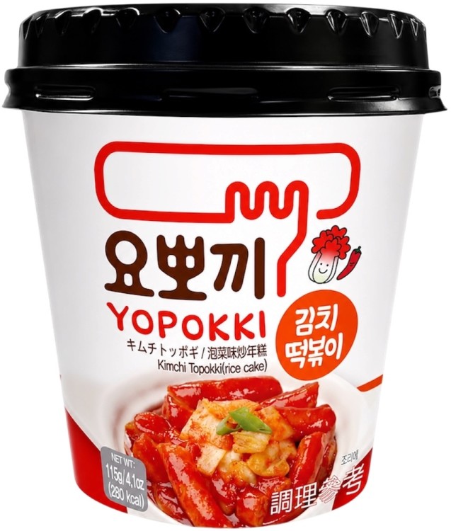 Koreańskie Kluski Ryżowe Topokki w Sosie KimChi YOPOKKI 115g YOUNG POONG