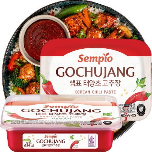 Koreańska Gęsta Pasta Chili Paprykowa GOCHUJANG Słodko Ostra VEGAN 170g SEMPIO