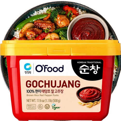 Koreańska Ostra Gęsta Pasta Chili Gochujang Korean Paste VEGAN 500g O'FOOD