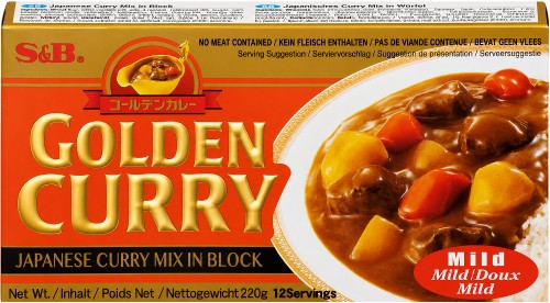 Japońskie Golden Curry MILD Łagodne 12 Porcji Danie w 30 Minut 220g S&B
