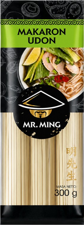 Makaron Pszenny Azjatycki Do Japońskiej Zupy UDON Suchy Porcje 300g MR MING