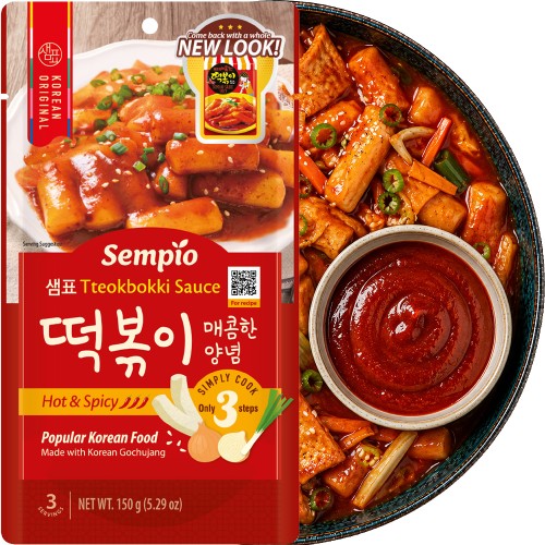 Koreański Sos Tteokbokki Topokki Do Klusek Hot Spicy Ostry Pikantny Saszetka 150g SEMPIO