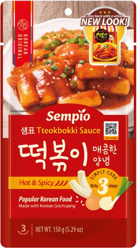 Koreański Sos Tteokbokki Topokki Do Klusek Hot Spicy Ostry Pikantny Saszetka 150g SEMPIO