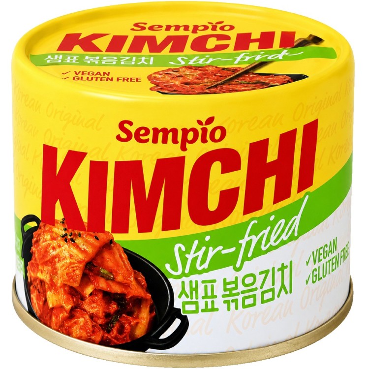 Koreańska Kapusta Kiszona Warzywa KIMCHI Stir Fried Smażone Ostre Puszka 160g SEMPIO