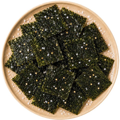 Koreańskie Nori Snack Jaerae Gim Przekąska Chrupiące Wodorosty Prażone z Solą 5g SEMPIO
