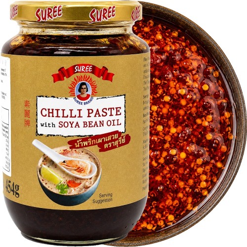 Tajska Pasta Chilli z Olejem Sojowym Do Marynowania i Smażenia 454g SUREE