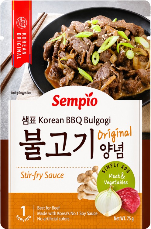 Koreański Sos Marynata Barbecue BULGOGI Stir Fry Do Wołowiny Original BBQ 75g SEMPIO
