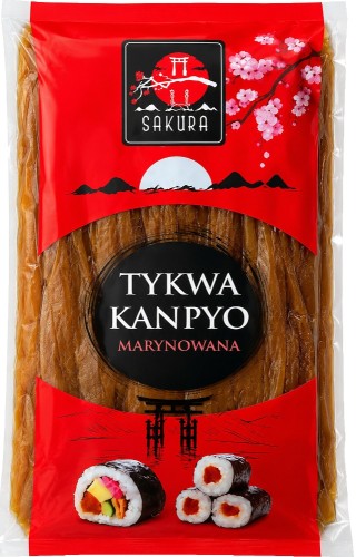 Kanpyo Marynowana Tykwa Do Sushi Karmelowy Smak w Słodkiej Zalewie 1kg 1000g SAKURA