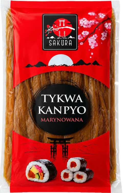 Kanpyo Marynowana Tykwa Do Sushi Karmelowy Smak w Słodkiej Zalewie 1kg 1000g SAKURA