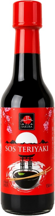Chiński Sos Sojowy Marynata TERIYAKI Do Smażonego Mięsa 150ml SAKURA