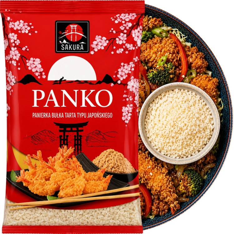 Chrupiąca Panierka Panko Do Mięsa i Krewetek Japońska Bułka Tarta 200g SAKURA