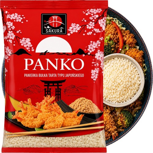 Chrupiąca Panierka Panko Do Mięsa i Krewetek Japońska Bułka Tarta 1kg 1000g SAKURA