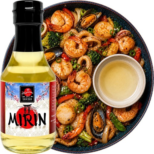 Przyprawa Octowa WINO Do Gotowania i Marynat MIRIN Podkreśla Smak 200ml SAKURA