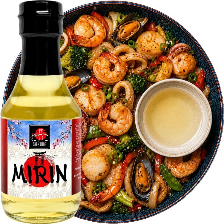 Przyprawa Octowa WINO Do Gotowania i Marynat MIRIN Podkreśla Smak 200ml SAKURA