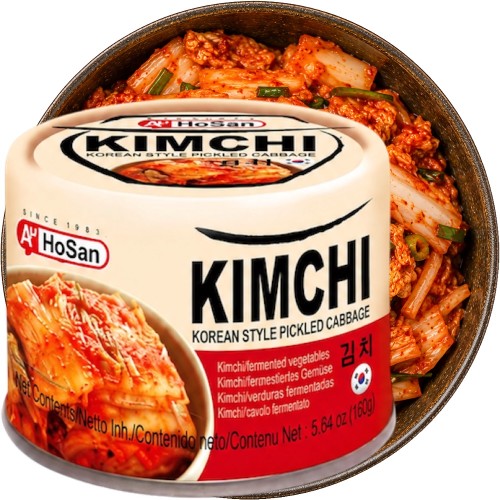 Koreańska Kapusta Kiszona Warzywa KIMCHI Świeże Ostre Probiotyki 160g A+ HOSAN