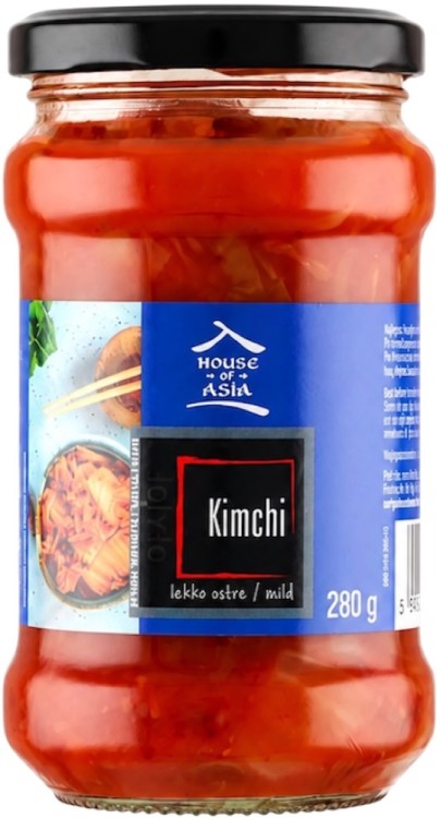 Koreańska Kapusta Kiszona Warzywa KIMCHI Świeże Lekko Ostre Probiotyki 280g HOUSE OF ASIA