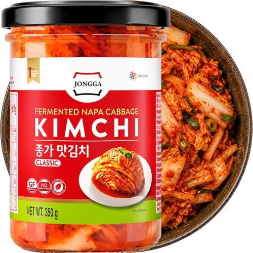 Koreańska Kapusta Kiszona Warzywa KIMCHI Świeże Ostre Probiotyki 350g JONGGA