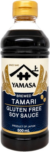 Japoński Bezglutenowy Sos Sojowy TAMARI 100% Soja GLUTEN FREE 500ml YAMASA