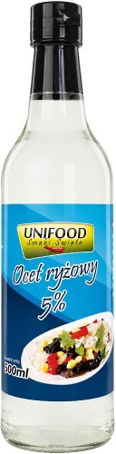 Chiński Ocet Ryżowy Do Sushi Wysoka Jakość Do Potraw i Sałatek 500ml UNIFOOD