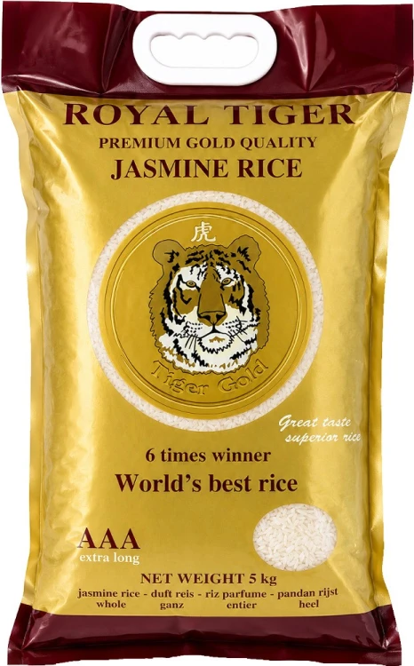 Ryż Jaśminowy Długoziarnisty PREMIUM GOLD Klasa Jakości AAA 5kg ROYAL TIGER