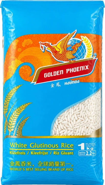 Biały Ryż Kleisty Słodki Do Deserów Azjatyckich Glutinous Rice 1kg 1000g GOLDEN PHOENIX