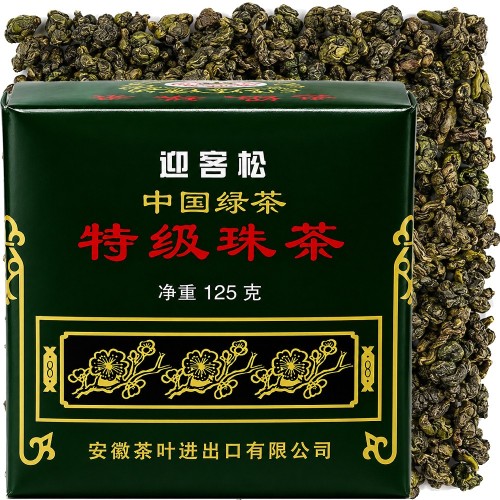 Chińska Zdrowa Zielona Herbata Liściasta Gunpowder 125g GREETING PINE