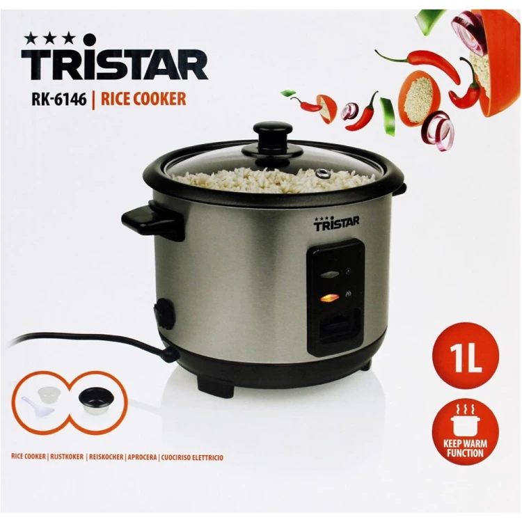 Garnek Do Gotowania Przygotowania Ryżu Elektryczny Ryżowar 1 Litr 1000ml RK-6146 TRISTAR