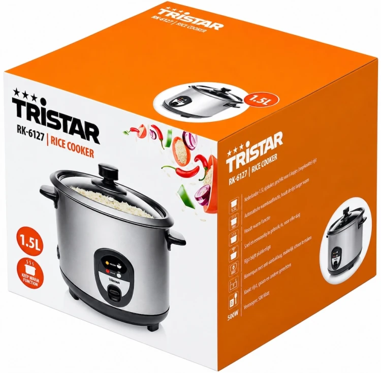 Garnek Do Gotowania Przygotowania Ryżu Elektryczny Ryżowar 1,5 Litra 1500ml RK-6127 TRISTAR