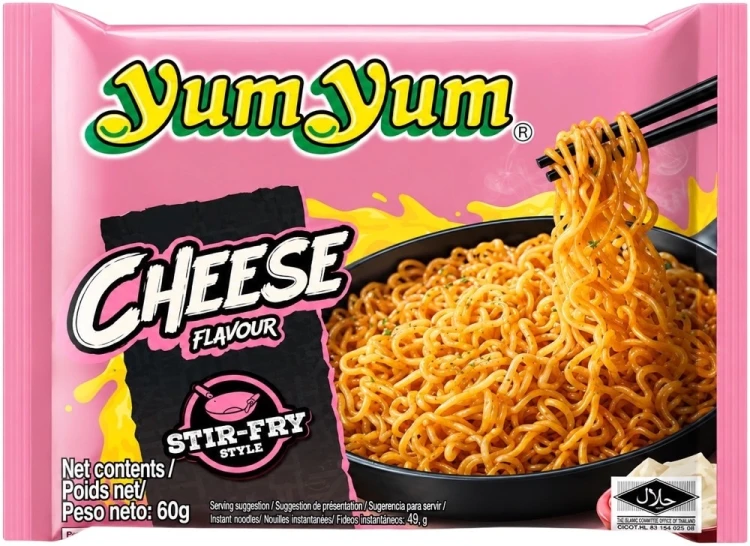 Tajski Błyskawiczny Makaron Instant Stir-Fry Cheese Flavour Ser 60g YUM YUM