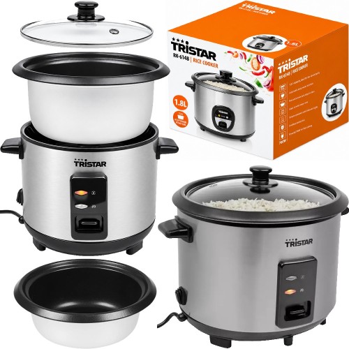 Garnek Do Gotowania Przygotowania Ryżu Elektryczny Ryżowar 1,8 Litra 1800ml RK-6148 TRISTAR