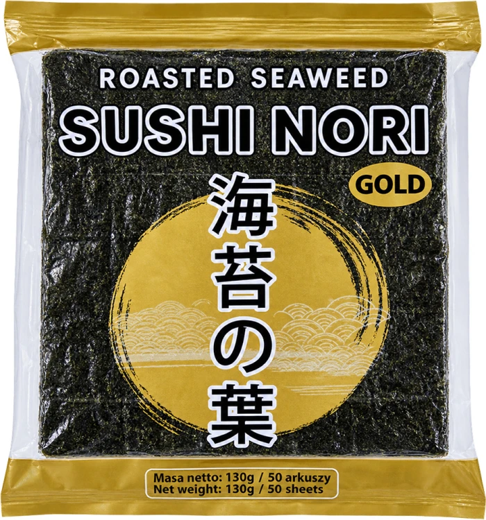 Suszone Wodorosty Glony Algi Morskie Yaki Nori Do Sushi GOLD Premium Class 50 Sztuk NOBI