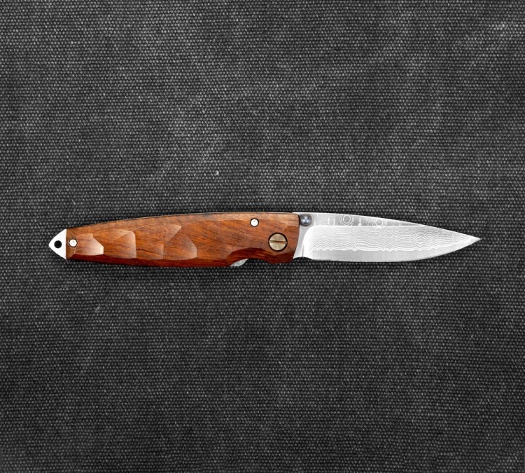 Mcusta Shinra Emotion 2 Iron Wood Nóż Damascus