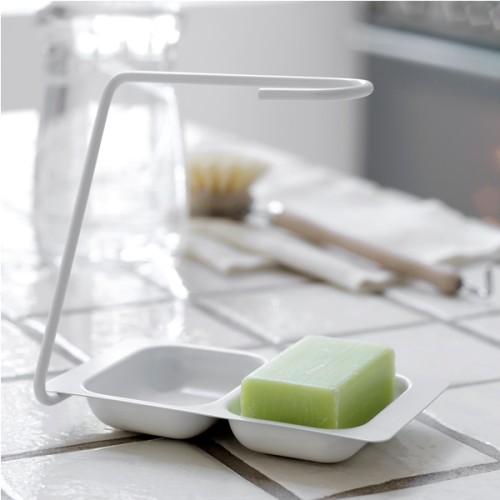 Metalowy Przybornik Na Zlew Biały Premium Wysokość 15cm STEEL-FUNCTION