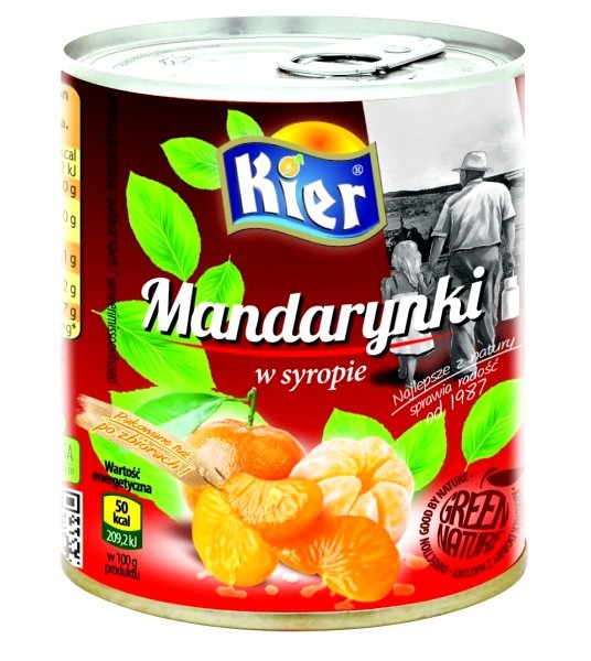 Mandarynki w Lekkim Syropie Hiszpańskie 312g KIER