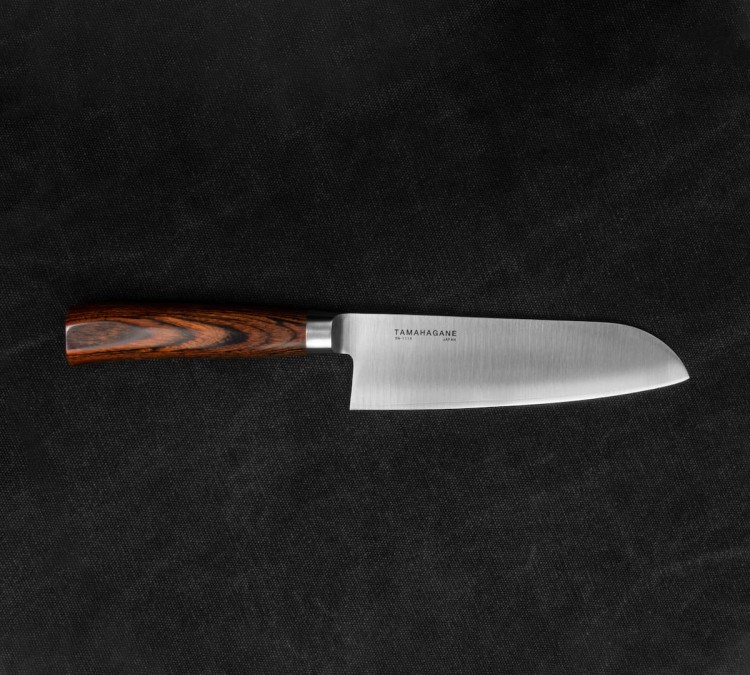 Tamahagane SAN Brown Nóż Santoku 17,5cm